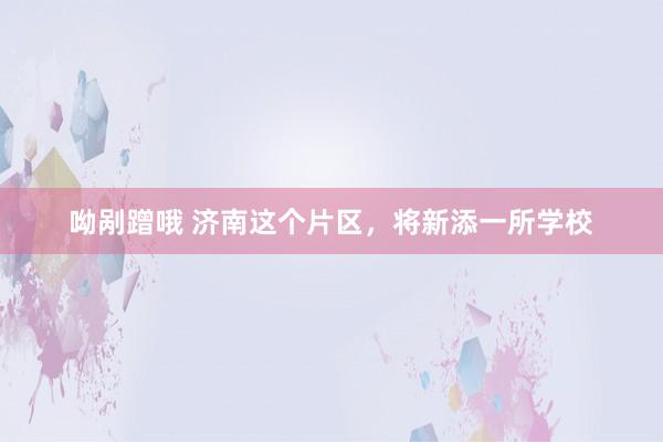 呦剐蹭哦 济南这个片区，将新添一所学校